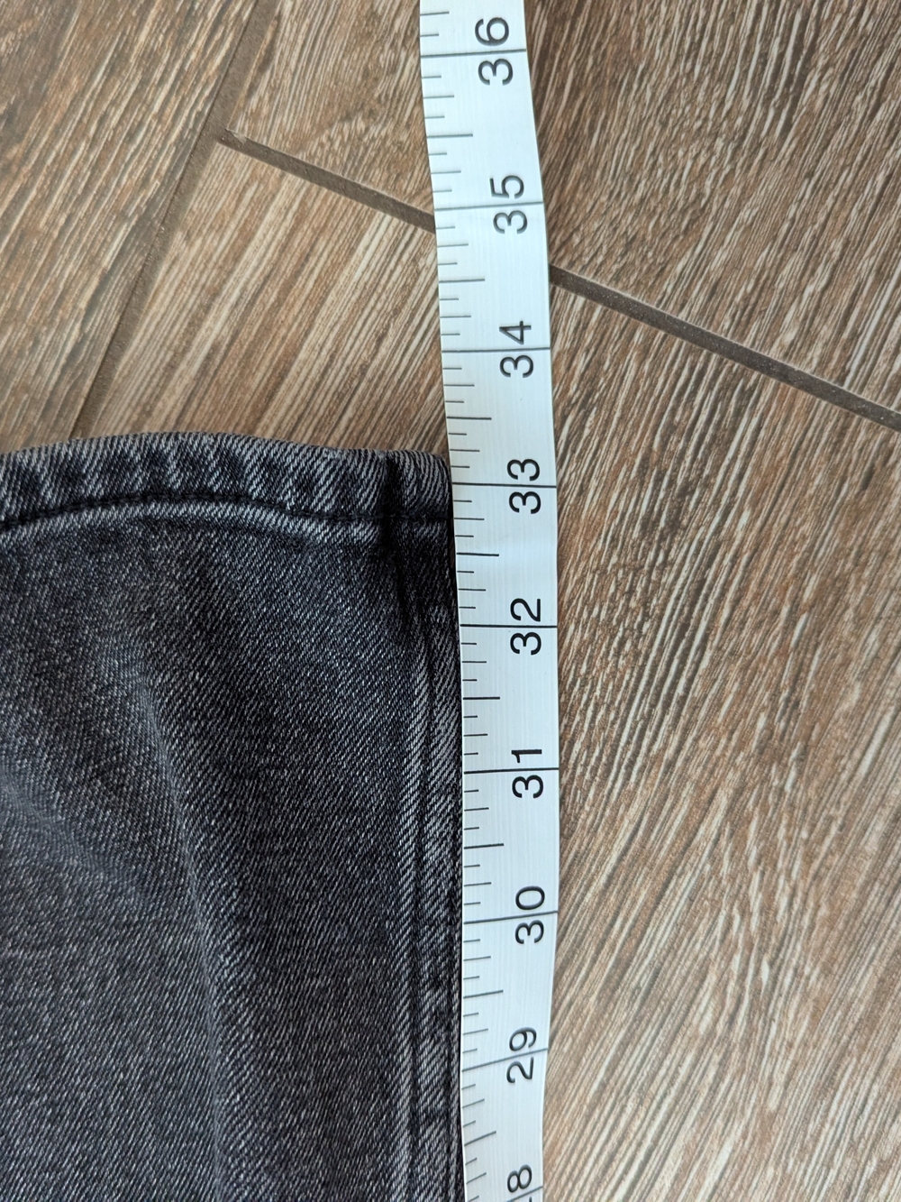 Abercrombie & Fitch 90s Slim Straight Jeans Criss Cross 33 / 16 Long Black - Picture 14 of 15